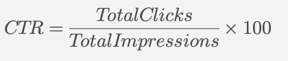 click through rate formula for SEO performance tracking