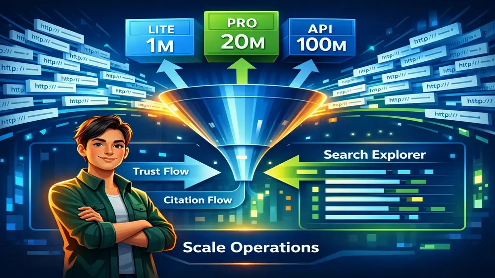 Majestic bulk backlink analysis and search explorer features