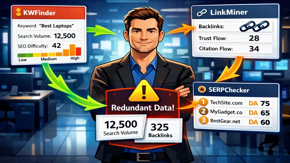 Mangools tool metrics for keyword research and SERP analysis