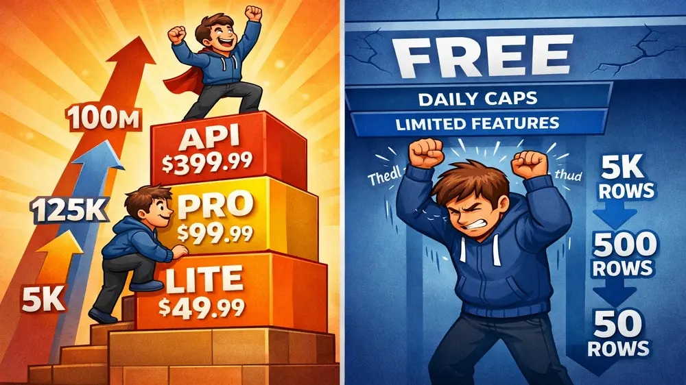 Majestic SEO pricing tiers and access limits