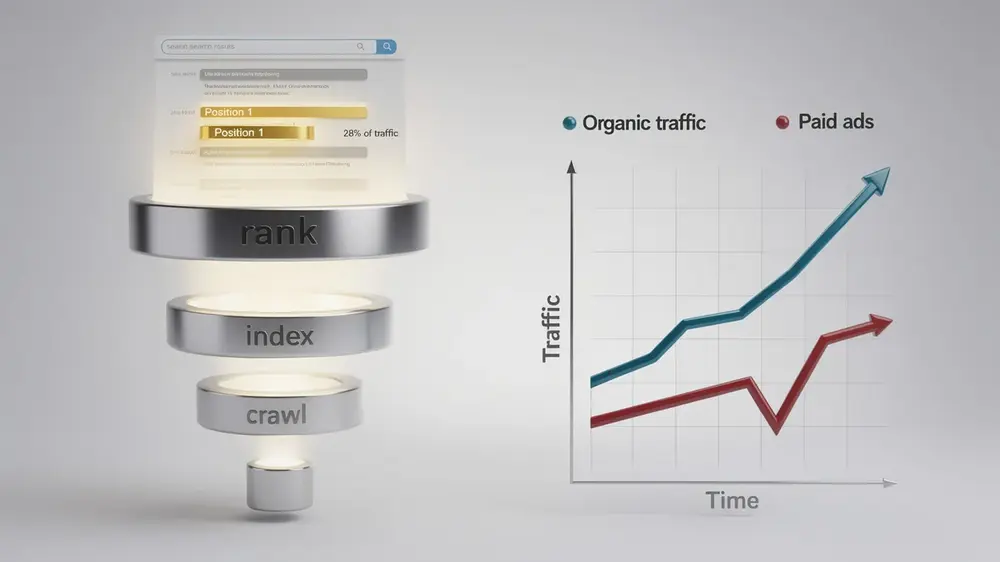 Keyword difficulty score compared with SERP competition and search intent