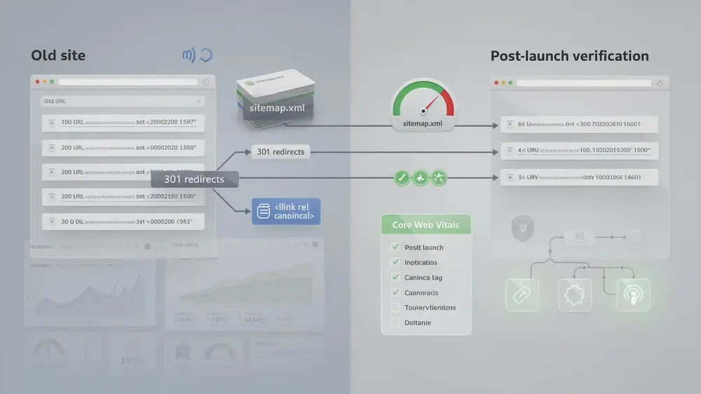 Advanced SEO migration strategy with backlink protection, Search Console monitoring, backups, and rollback planning
