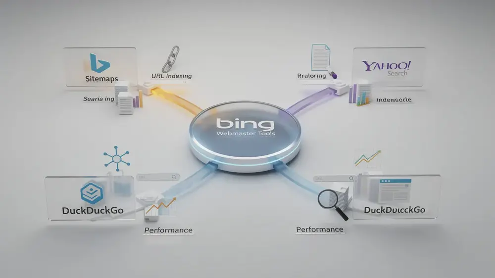 Bing Webmaster Tools dashboard for indexing and SEO performance monitoring