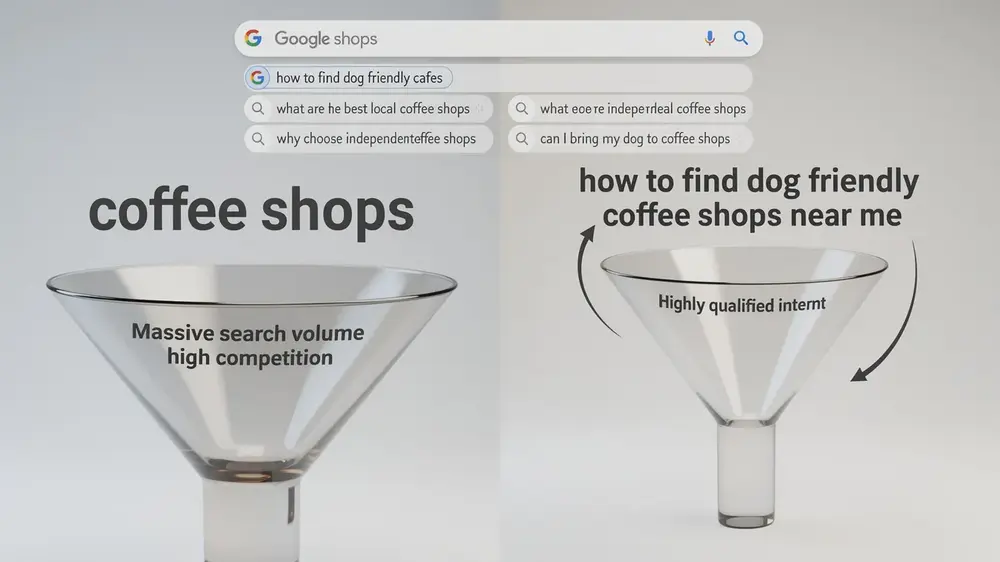 Long-tail and question keyword ideas discovered with Google Autocomplete