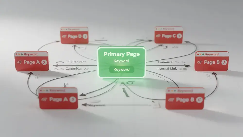 Step-by-step process to identify and fix keyword cannibalization