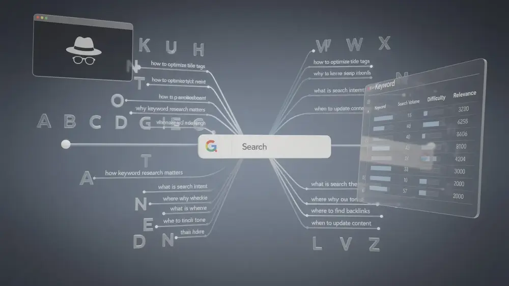 Step-by-step methods for collecting keyword ideas from Google Autocomplete