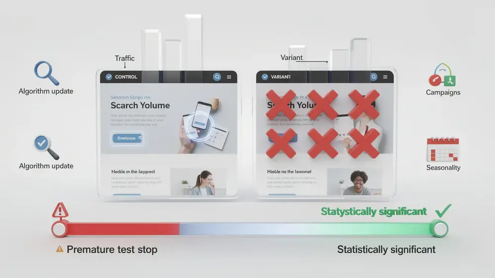 Common mistakes that can weaken SEO split testing results