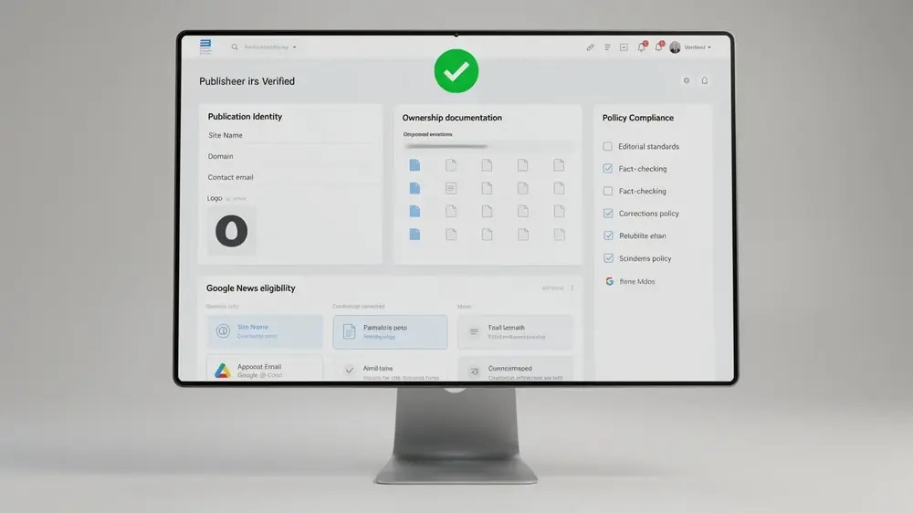 Google Publisher Center dashboard concept for news publishers