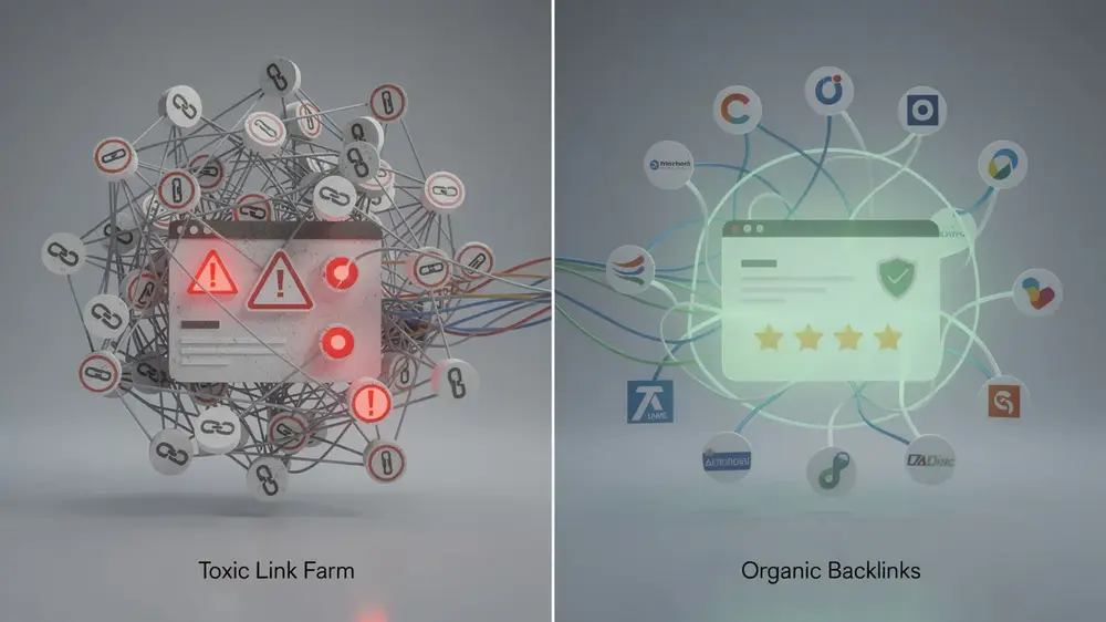 Long-term SEO strategy for avoiding link farms