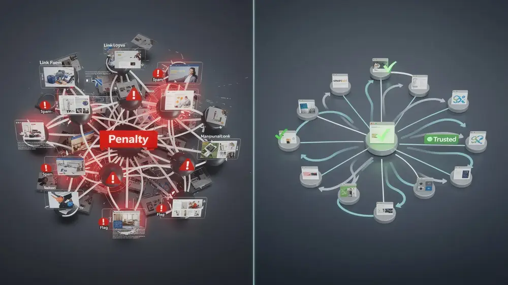 How link farms create Google penalty and ranking risks