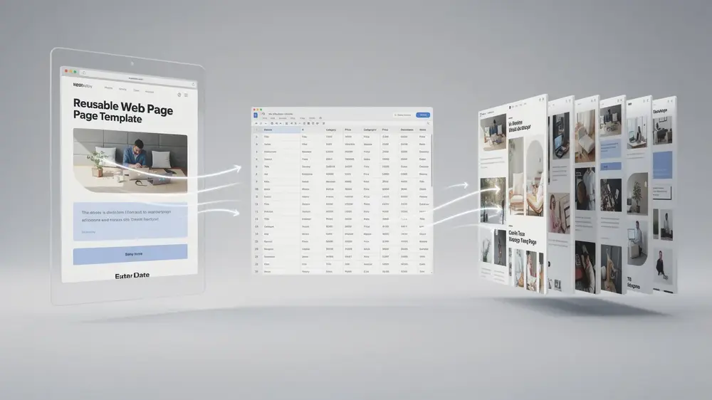 Programmatic SEO workflow using structured data, templates, and scalable landing pages