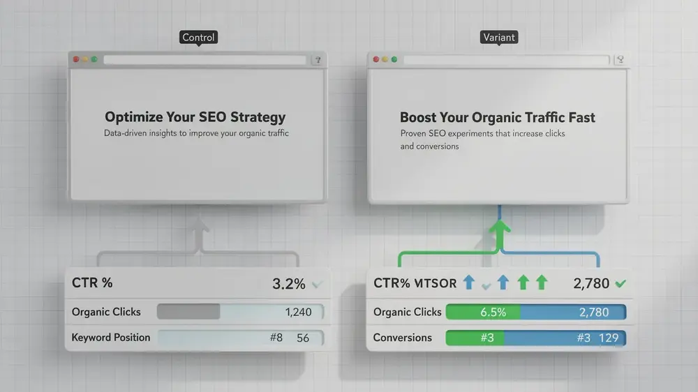 SEO split testing used for data-driven optimization decisions
