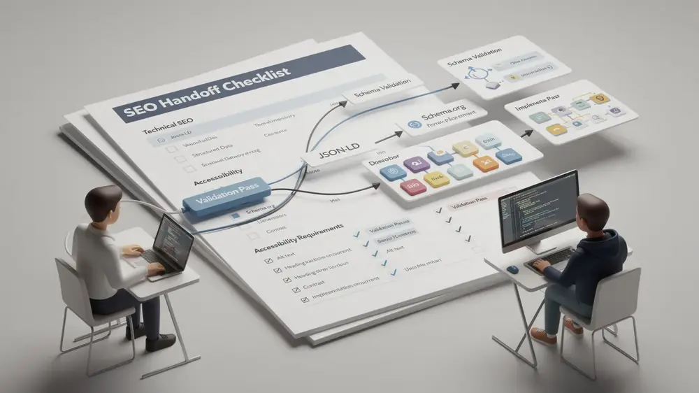 Collaborative workflow between SEO, development, content and quality assurance teams