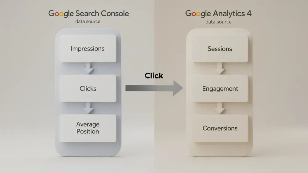 Separating Google Search Console and GA4 Data in Your Report