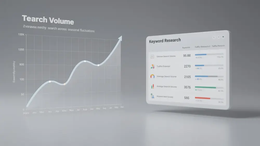 Search volume assessed alongside search intent, ranking difficulty and business relevance