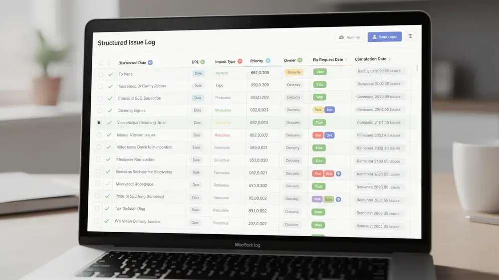 Core Fields Every SEO Issue Log Must Include