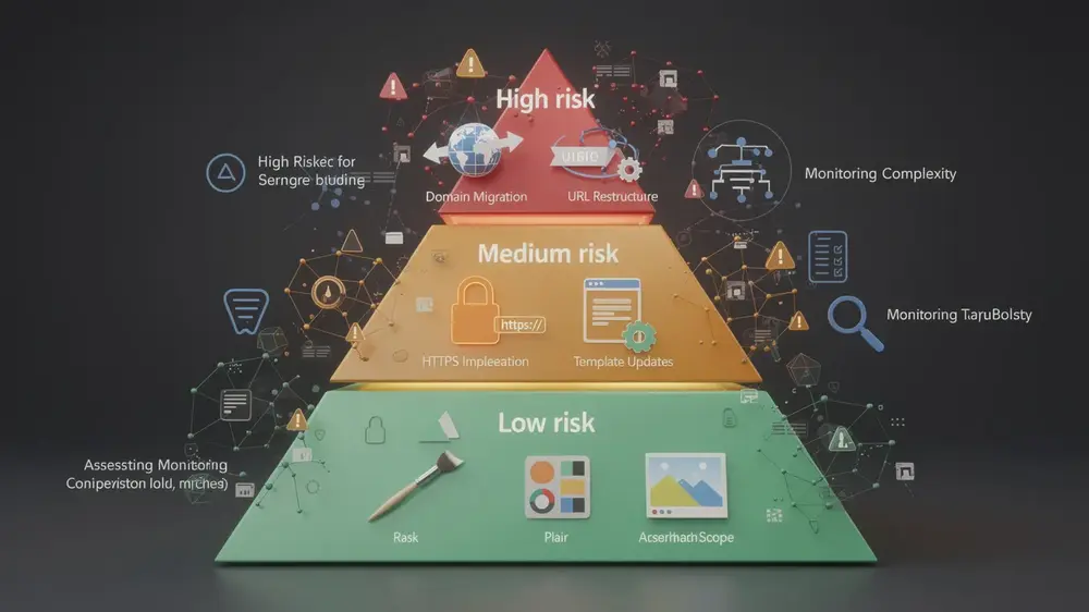 Framework for classifying SEO risk by scope impact reversibility and detectability