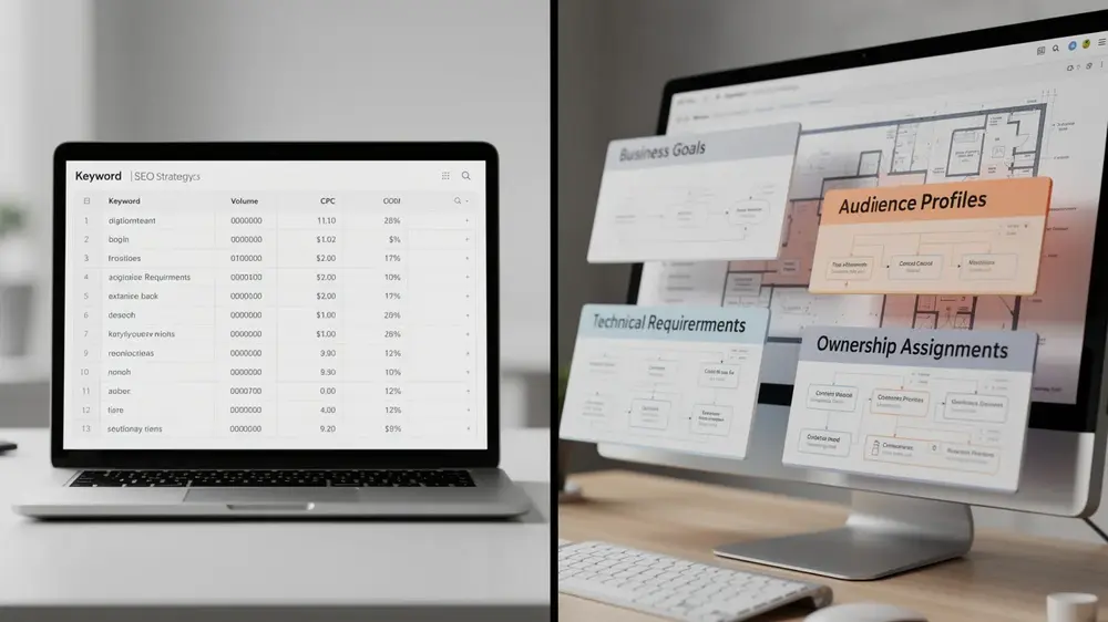 What an SEO Strategy Document Is and Why It Differs from a Keyword List
